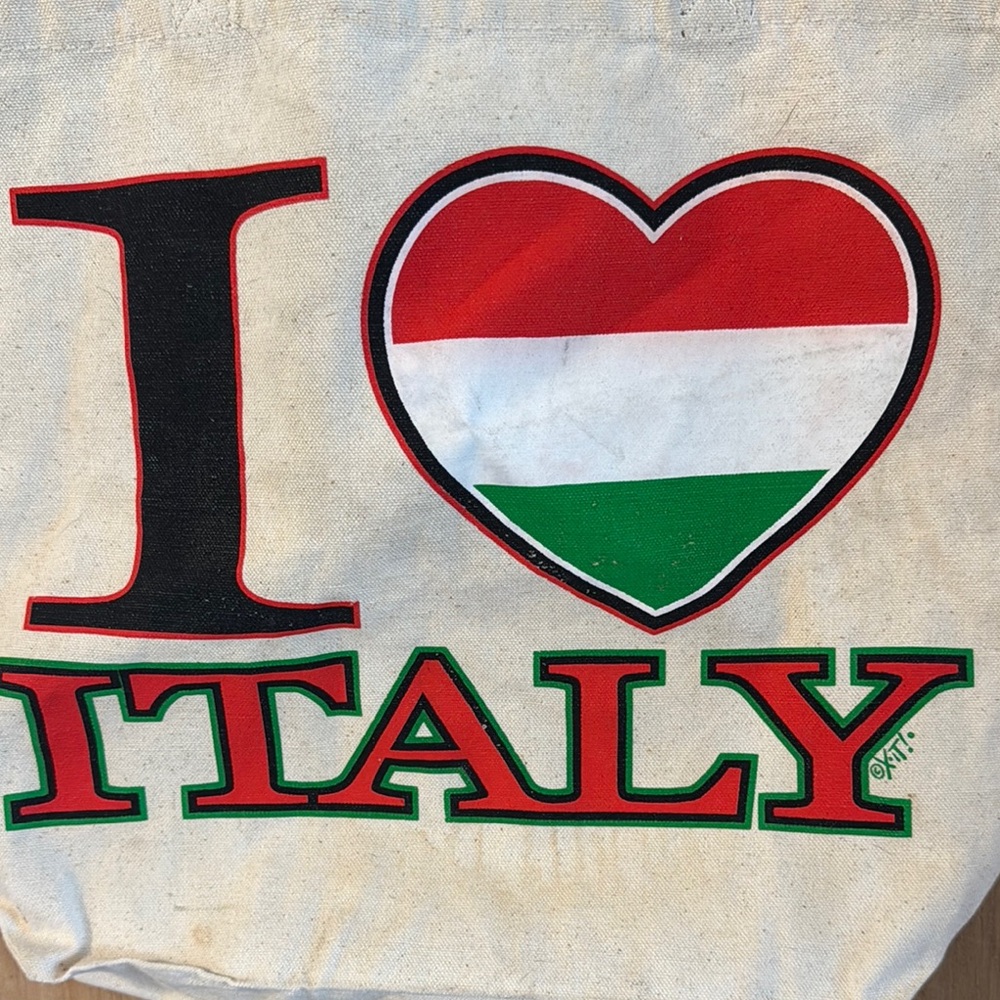 I Love Italy Canvas Tote Bag